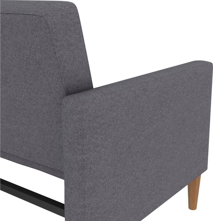 Notio Living Loft24 Lilly Slaapbank 3 zits in linnen look lichtgrijs (82 x 207 x 82 cm) - Foto 4