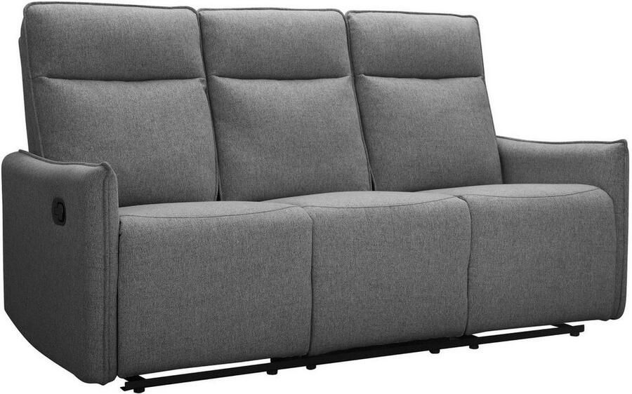 Dorel Home 3-zitsbank Lugo bioscoopbank met relaxfunctie in kunstleer en geweven stof - Foto 4