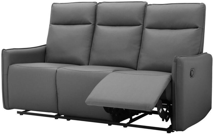 Dorel Home 3-zitsbank Lugo bioscoopbank met relaxfunctie in kunstleer en geweven stof - Foto 4