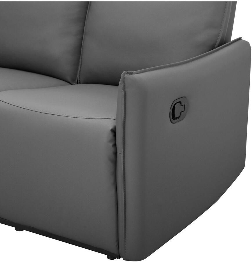 Dorel Home 3-zitsbank Lugo bioscoopbank met relaxfunctie in kunstleer en geweven stof