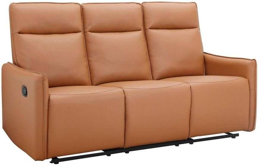 Dorel Home 3-zitsbank Lugo bioscoopbank met relaxfunctie in kunstleer en geweven stof - Foto 4