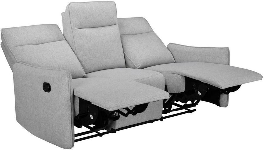 Dorel Home 3-zitsbank Lugo bioscoopbank met relaxfunctie in kunstleer en geweven stof - Foto 7