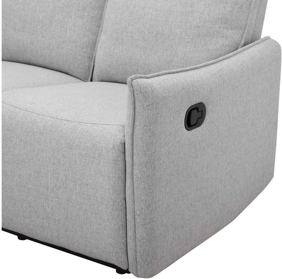 Dorel Home 3-zitsbank Lugo bioscoopbank met relaxfunctie in kunstleer en geweven stof