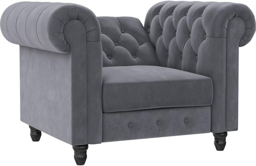 Dorel Home Chesterfield-fauteuil Felix met rugleuning 3-voudig verstelbaar benen massief hout zithoogte 46 cm - Foto 10