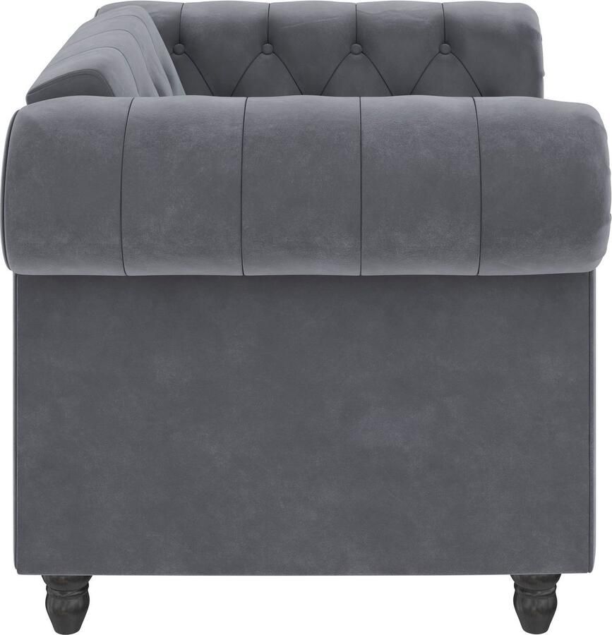 Dorel Home Chesterfield-fauteuil Felix met rugleuning 3-voudig verstelbaar benen massief hout zithoogte 46 cm - Foto 5