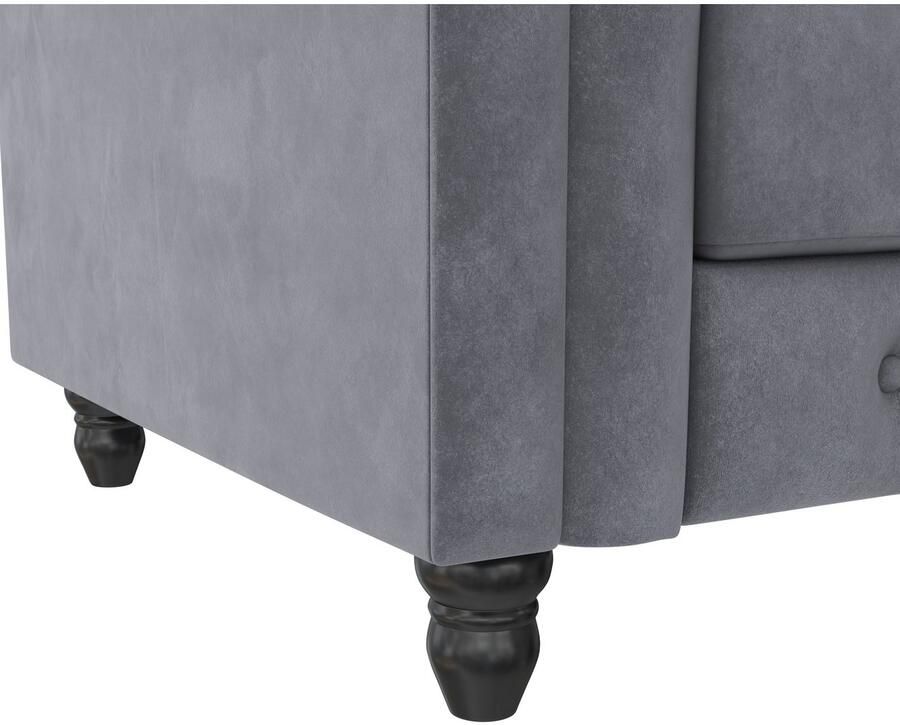Dorel Home Chesterfield-fauteuil Felix met rugleuning 3-voudig verstelbaar benen massief hout zithoogte 46 cm - Foto 8