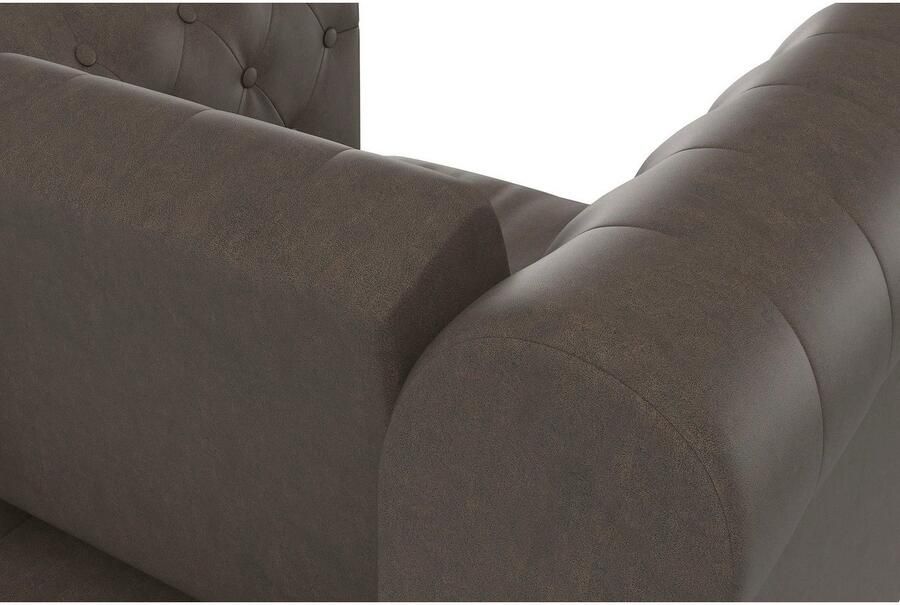 Dorel Home Chesterfield-fauteuil Felix met rugleuning 3-voudig verstelbaar benen massief hout zithoogte 46 cm - Foto 4