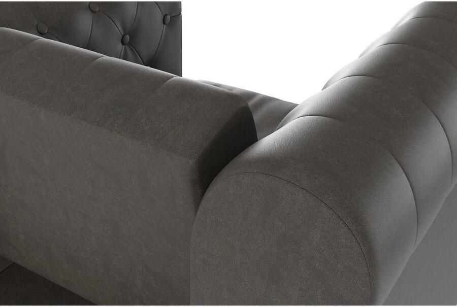 Dorel Home Chesterfield-fauteuil Felix met rugleuning 3-voudig verstelbaar benen massief hout zithoogte 46 cm - Foto 5