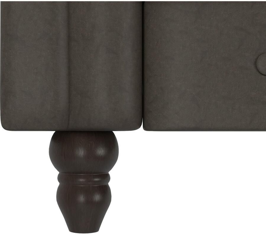 Dorel Home Chesterfield-fauteuil Felix met rugleuning 3-voudig verstelbaar benen massief hout zithoogte 46 cm