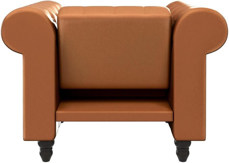 Dorel Home Chesterfield-fauteuil Felix met rugleuning 3-voudig verstelbaar benen massief hout zithoogte 46 cm - Foto 4