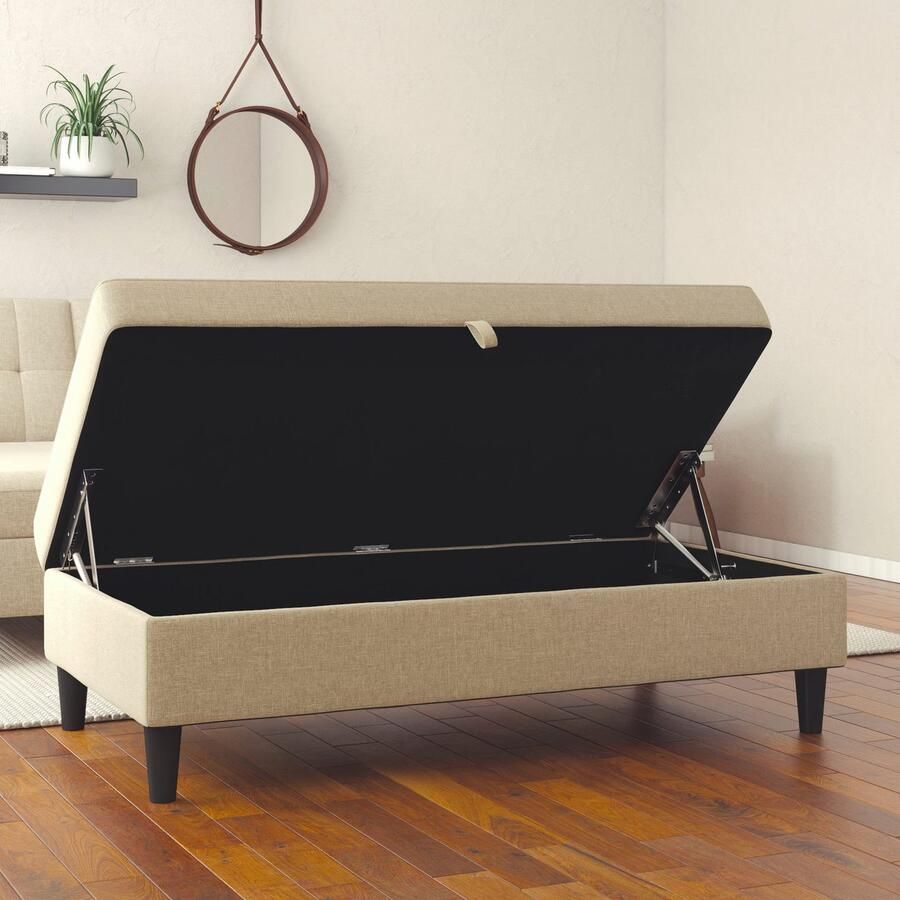 Dorel Home Hocker met bergruimte Hartford Hocker met bergruimte vrij plaatsbaar zithoogte 43 cm - Foto 4