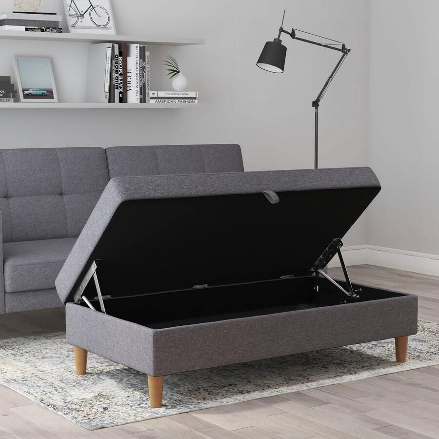 Dorel Home Hocker met bergruimte Lilly met bergruimte vrij in ruimte plaatsbaar zithoogte 43 cm (1 stuk) - Foto 4
