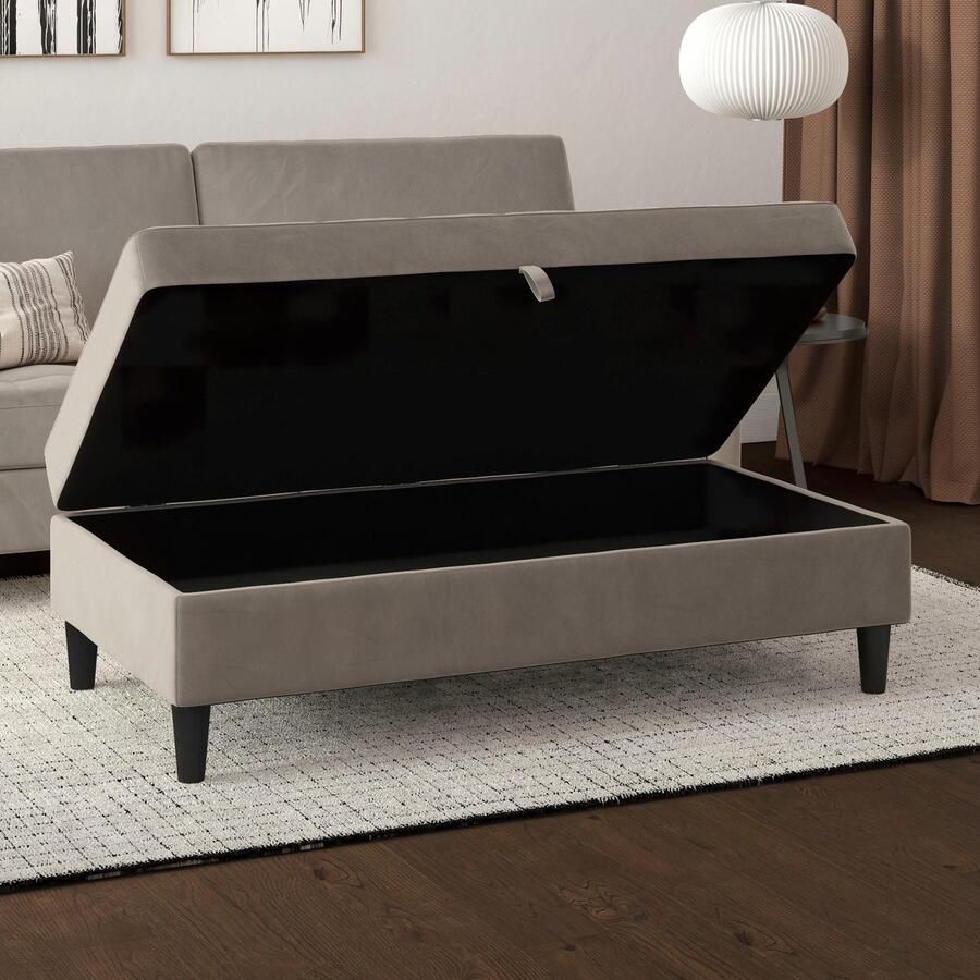 Dorel Home Hocker met bergruimte Presley Hocker met bergruimte vrij plaatsbaar zithoogte 43 cm - Foto 2