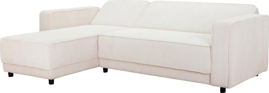 Dorel Home Hoekbank Allie slaapbank 230 cm met relaxfunctie in de rugleuning Slaapbank functie (108 194 5 cm) trendy ribfluweel of onderhoudsvriendelijk velours - Foto 8