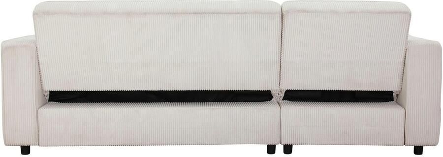 Dorel Home Hoekbank Allie slaapbank 230 cm met relaxfunctie in de rugleuning Slaapbank functie (108 194 5 cm) trendy ribfluweel of onderhoudsvriendelijk velours - Foto 8