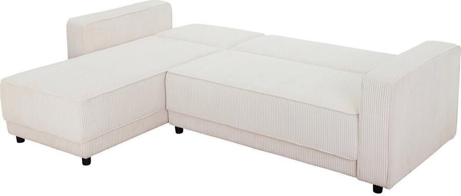 Dorel Home Hoekbank Allie slaapbank 230 cm met relaxfunctie in de rugleuning Slaapbank functie (108 194 5 cm) trendy ribfluweel of onderhoudsvriendelijk velours - Foto 5