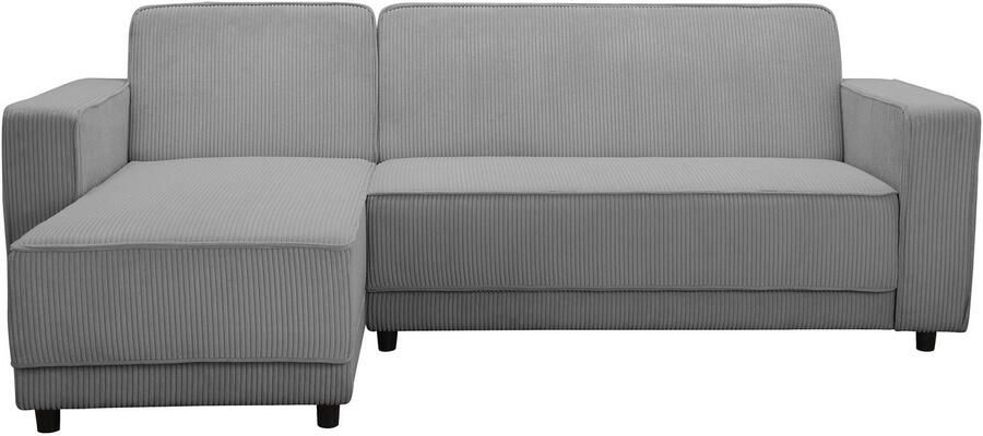 Dorel Home Hoekbank Allie slaapbank 230 cm met relaxfunctie in de rugleuning Slaapbank functie (108 194 5 cm) trendy ribfluweel of onderhoudsvriendelijk velours - Foto 4