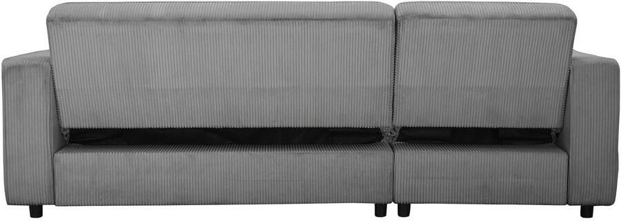 Dorel Home Hoekbank Allie slaapbank 230 cm met relaxfunctie in de rugleuning Slaapbank functie (108 194 5 cm) trendy ribfluweel of onderhoudsvriendelijk velours - Foto 8