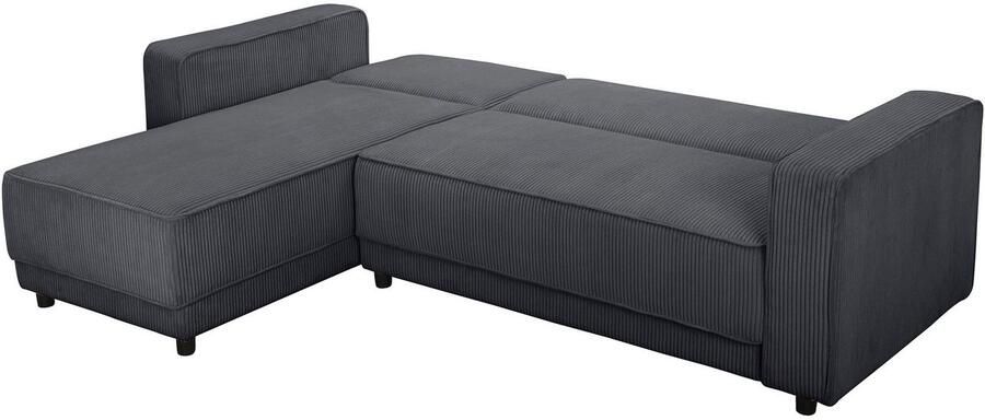 Dorel Home Hoekbank Allie slaapbank 230 cm met relaxfunctie in de rugleuning Slaapbank functie (108 194 5 cm) trendy ribfluweel of onderhoudsvriendelijk velours - Foto 5