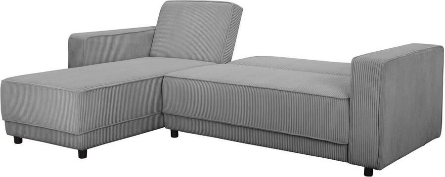 Dorel Home Hoekbank Allie slaapbank 230 cm met relaxfunctie in de rugleuning Slaapbank functie (108 194 5 cm) trendy ribfluweel of onderhoudsvriendelijk velours - Foto 6