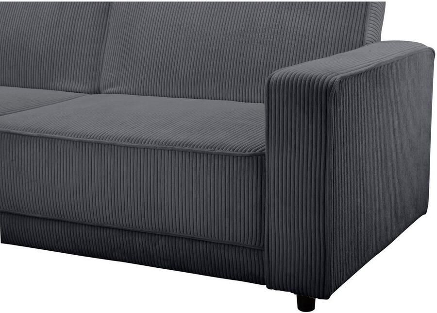 Dorel Home Hoekbank Allie slaapbank 230 cm met relaxfunctie in de rugleuning Slaapbank functie (108 194 5 cm) trendy ribfluweel of onderhoudsvriendelijk velours - Foto 2