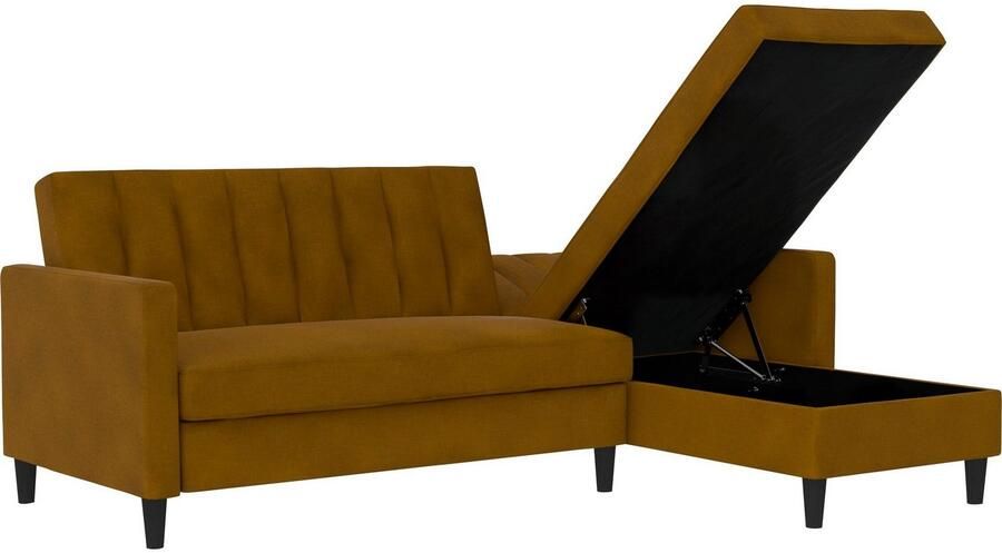 Dorel Home Hoekbank Celine L-vorm met bedfunctie en bergruimte. récamier aan beide kanten te monteren - Foto 13