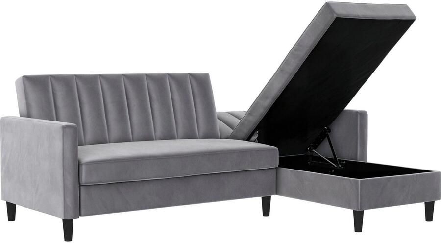 Dorel Home Hoekbank Celine L-vorm met bedfunctie en bergruimte. récamier aan beide kanten te monteren - Foto 12