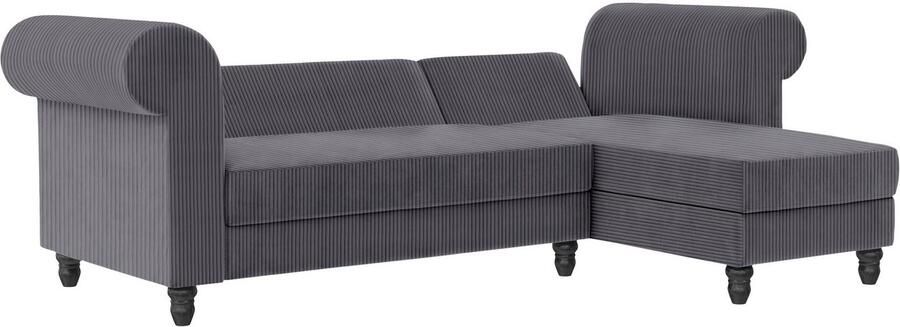 Dorel Home Hoekbank Felix II L-model bedbank 241cm (ligoppervlak 108x195 cm) - Foto 17