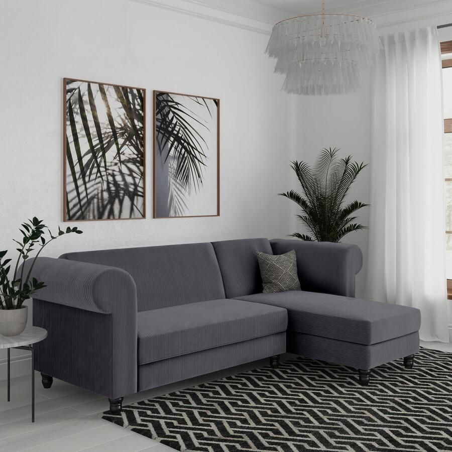 Dorel Home Hoekbank Felix II L-model bedbank 241cm (ligoppervlak 108x195 cm) - Foto 2