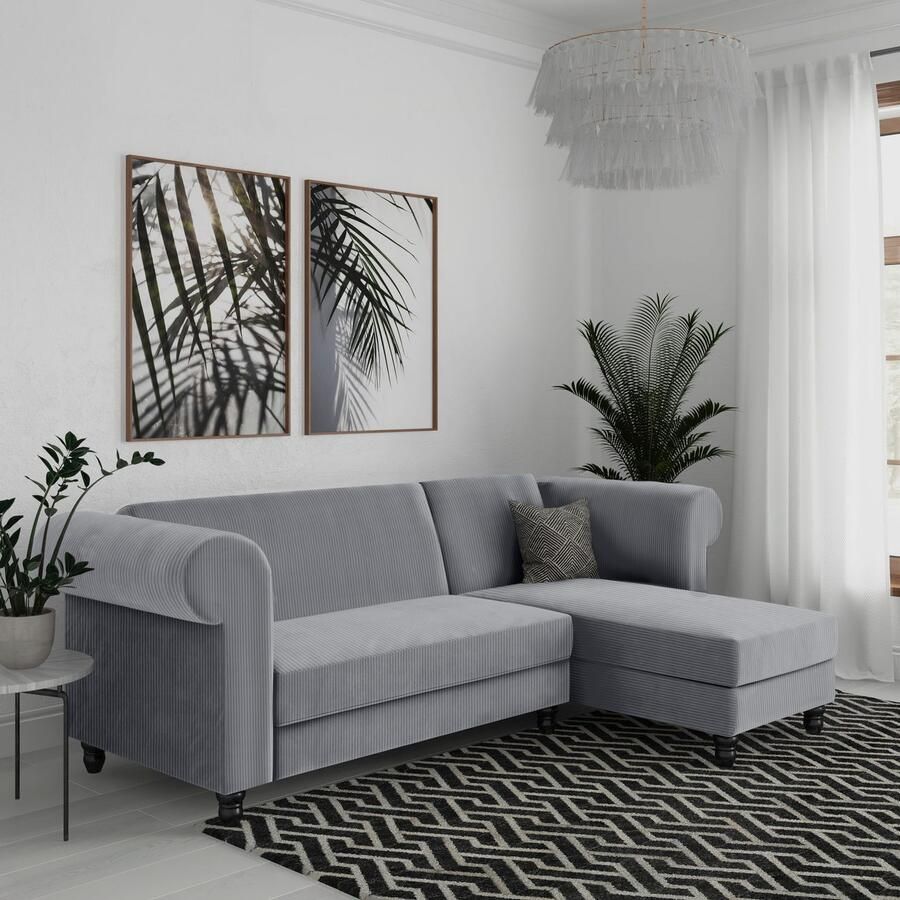 Dorel Home Hoekbank Felix II L-model bedbank 241cm (ligoppervlak 108x195 cm) - Foto 2