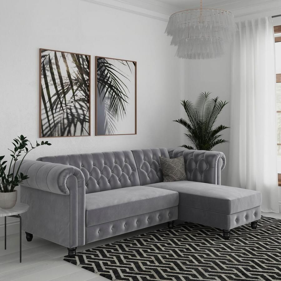 Dorel Home Hoekbank Felix L-model 241 cm (ligoppervlak108x195 cm) récamier verwisselbaar - Foto 4