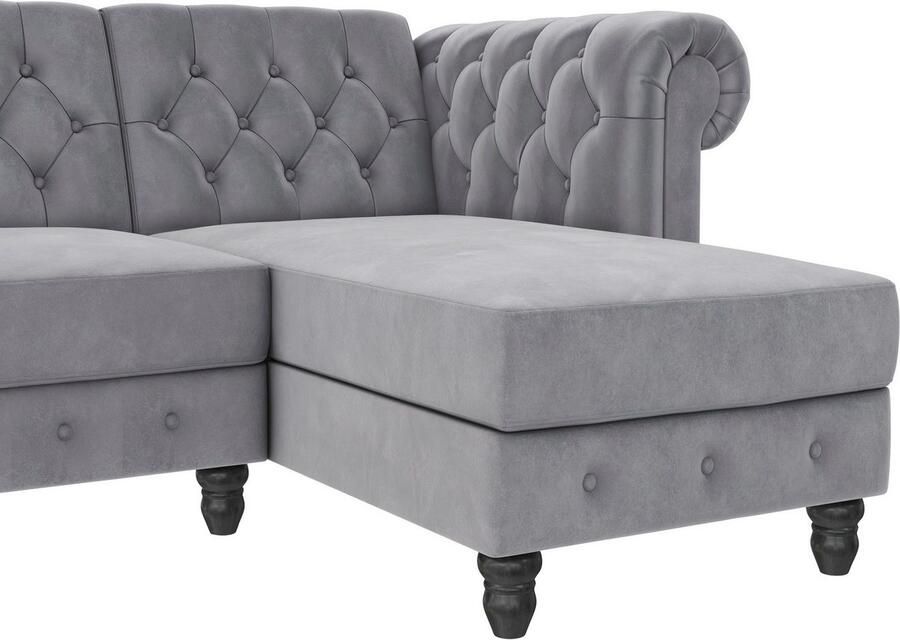 Dorel Home Hoekbank Felix L-model 241 cm (ligoppervlak108x195 cm) récamier verwisselbaar - Foto 9