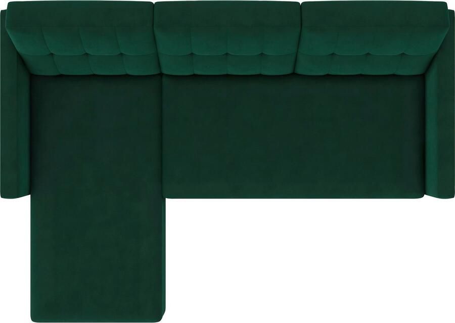 Notio Living Loft24 Hartford Slaapbank 3 zits met opbergruimte in linnen look donkergroen (82 x 213 x 153 cm) - Foto 7