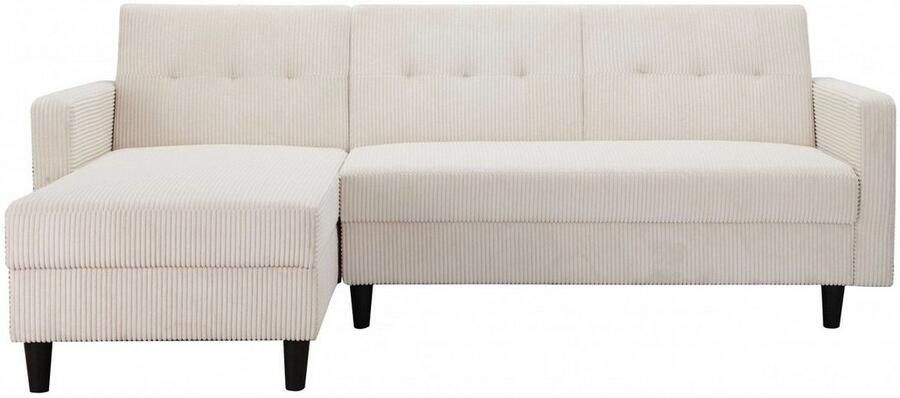 Dorel Home Hoekbank Hartford II met slaapfunctie en bergruimte récamier aan beide kanten te monteren - Foto 4