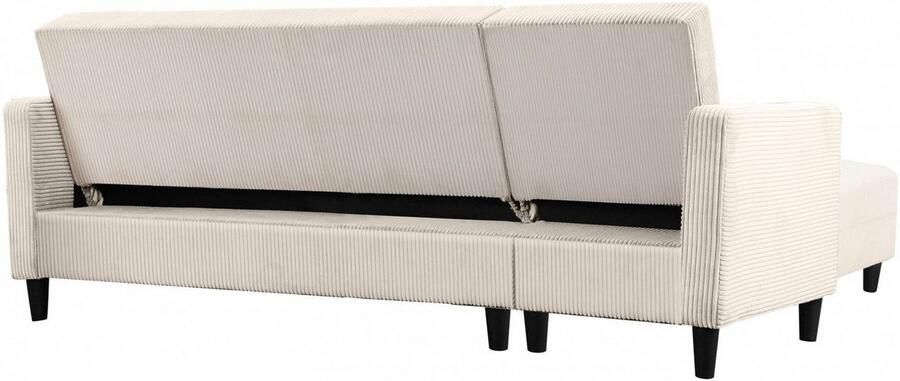 Dorel Home Hoekbank Hartford II met slaapfunctie en bergruimte récamier aan beide kanten te monteren - Foto 5