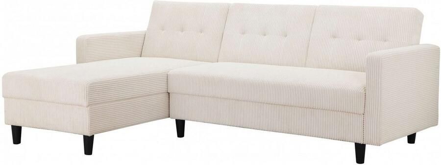 Dorel Home Hoekbank Hartford II met slaapfunctie en bergruimte récamier aan beide kanten te monteren - Foto 9