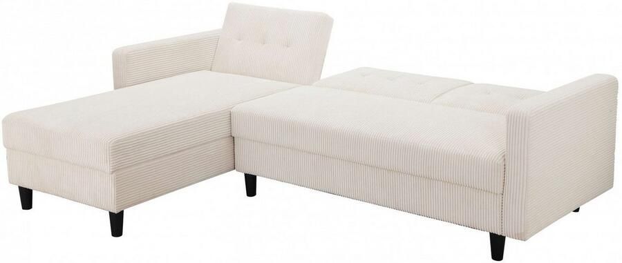 Dorel Home Hoekbank Hartford II met slaapfunctie en bergruimte récamier aan beide kanten te monteren - Foto 6