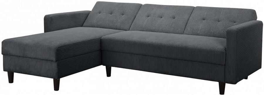 Dorel Home Hoekbank Hartford II met slaapfunctie en bergruimte récamier aan beide kanten te monteren - Foto 10