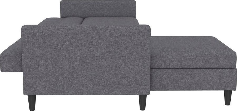 Notio Living Loft24 Hartford Slaapbank 3-zits met opbergruimte in linnen look grijs (82 x 213 x 153 cm) - Foto 10
