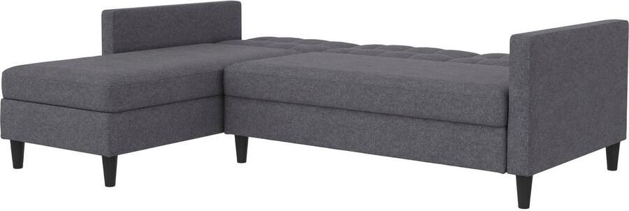 Notio Living Loft24 Hartford Slaapbank 3-zits met opbergruimte in linnen look grijs (82 x 213 x 153 cm) - Foto 14