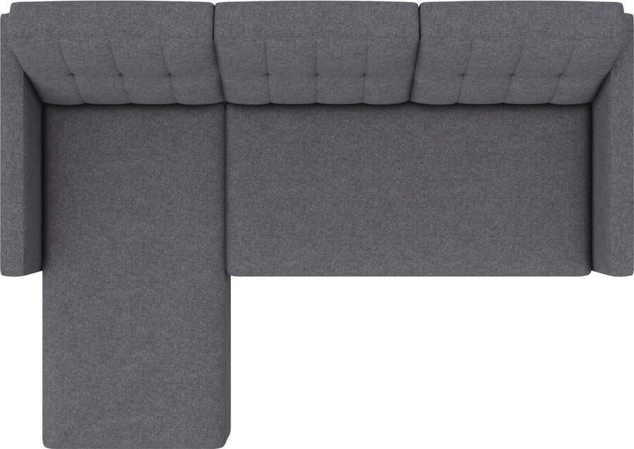 Notio Living Loft24 Hartford Slaapbank 3-zits met opbergruimte in linnen look grijs (82 x 213 x 153 cm) - Foto 6