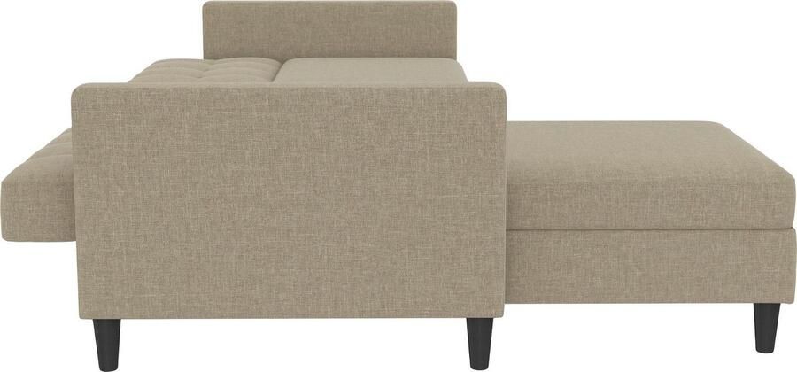 Notio Living Loft24 Hartford Slaapbank 3 zits met opbergruimte in linnen look cappuccino (82 x 213 x 153 cm) - Foto 8