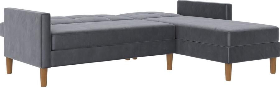 Dorel Home Hoekbank Lilly L-vorm met bedfunctie récamier aan beide kanten te monteren zithoogte 43 cm - Foto 17