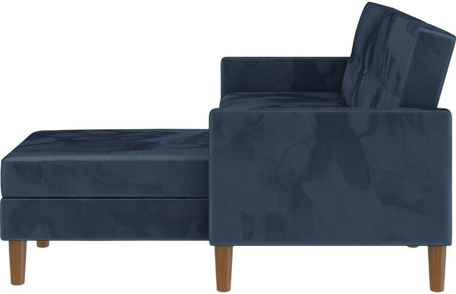 Dorel Home Hoekbank Lilly L-vorm met bedfunctie récamier aan beide kanten te monteren zithoogte 43 cm - Foto 10