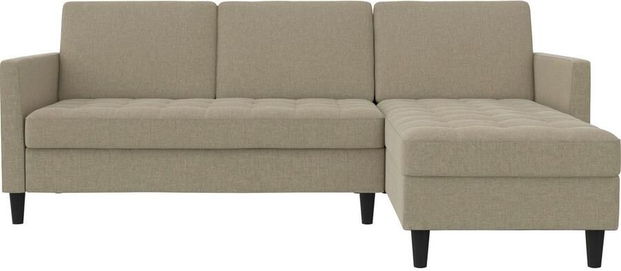 Notio Living Presley Slaapbank 3-zits met chaise longue in linnen cappuccino (82 x 213 x 154 cm) - Foto 15
