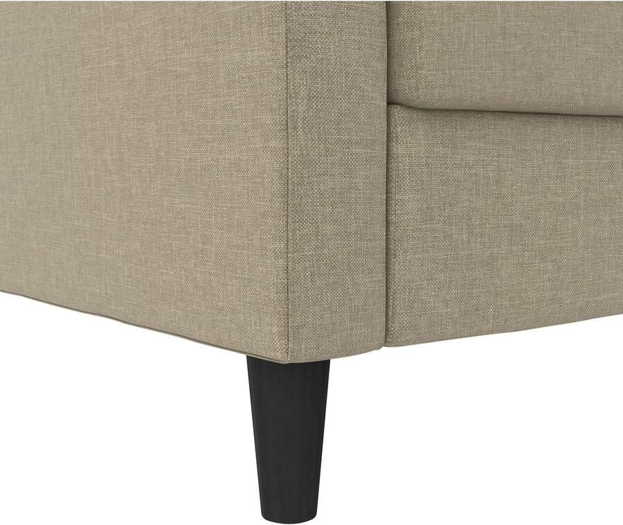 Notio Living Presley Slaapbank 3-zits met chaise longue in linnen cappuccino (82 x 213 x 154 cm) - Foto 7
