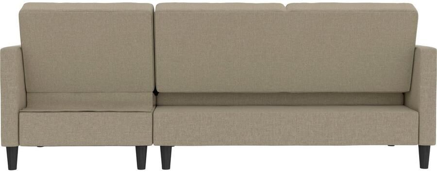 Notio Living Presley Slaapbank 3-zits met chaise longue in linnen cappuccino (82 x 213 x 154 cm) - Foto 17