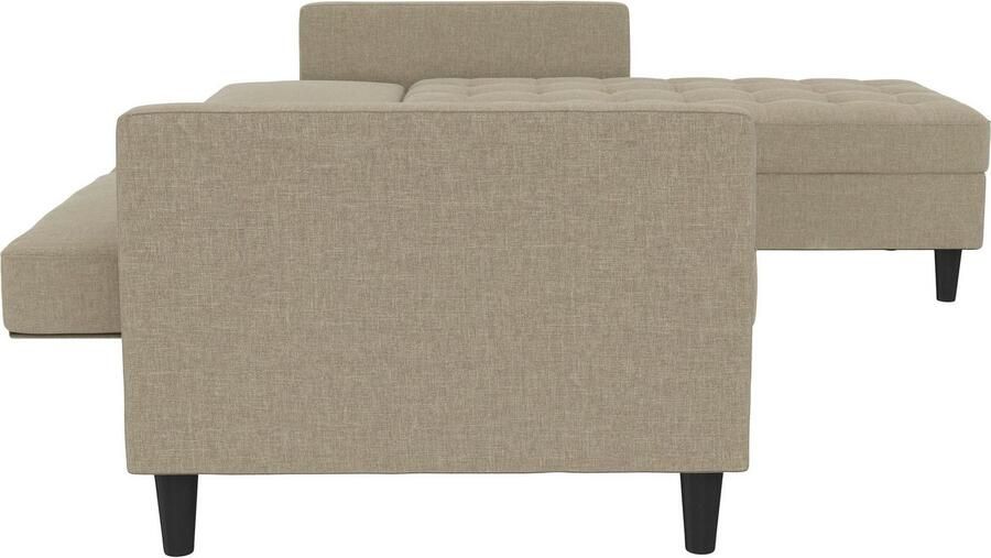 Notio Living Presley Slaapbank 3-zits met chaise longue in linnen cappuccino (82 x 213 x 154 cm) - Foto 12