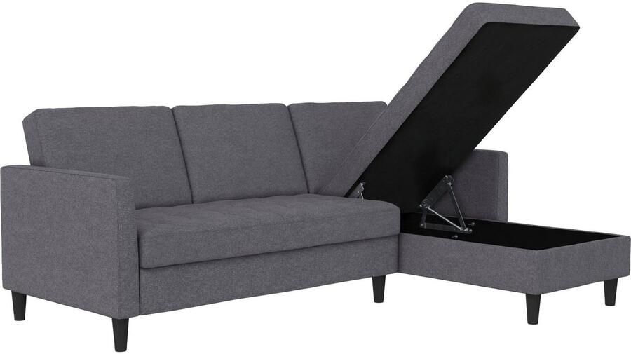 Dorel Home Hoekbank Presley L-vorm Hoekbank met bedfunctie en bergruimte verstelbare rugleuning - Foto 13