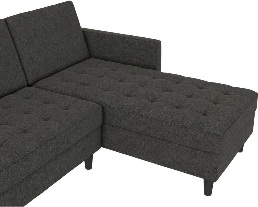 Dorel Home Hoekbank Presley L-vorm Hoekbank met bedfunctie en bergruimte verstelbare rugleuning - Foto 8
